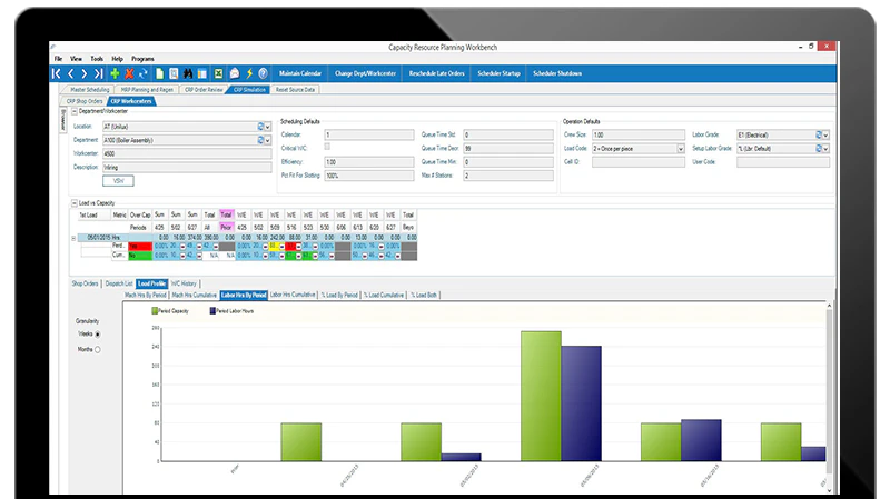 screenshot of Aptean Industrial Manufacturing ERP WorkWise Edition